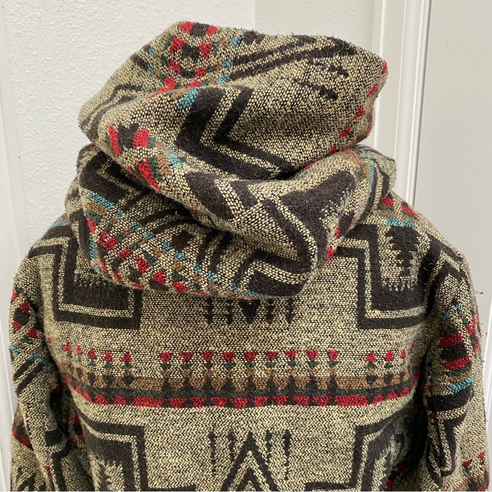 * Beautiful Southwestern Style Mossimo Coat With Hood Size L - Picture 5 of 11